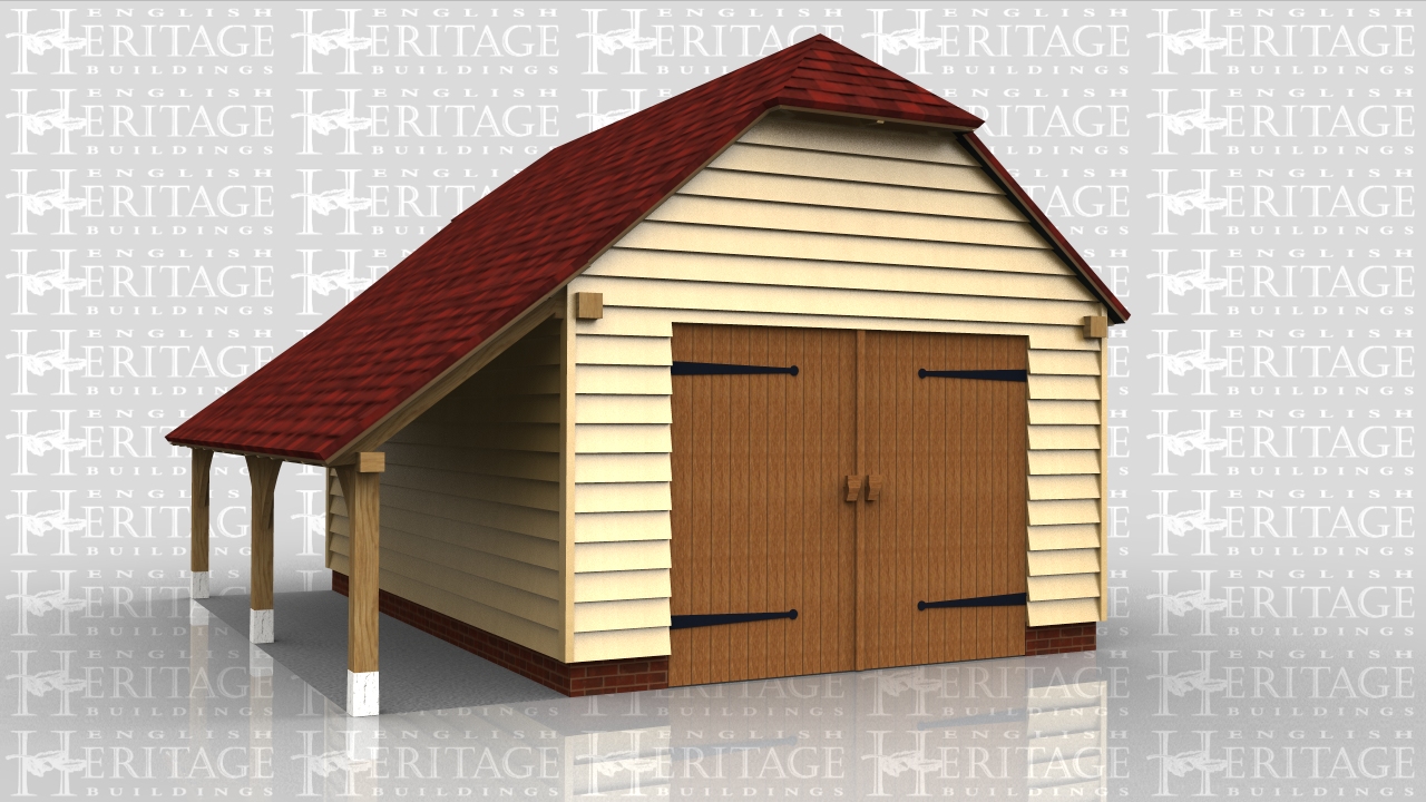 WS00063 Single oak framed garage