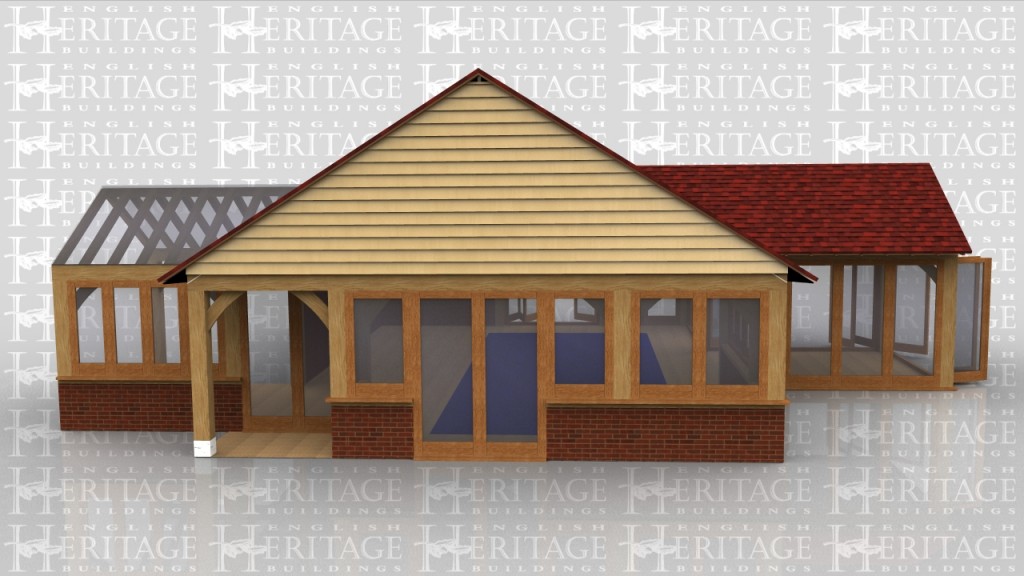 This swimming pool enclosure has a link which connects it to the house and an extra area to put a hot tub / jacuzzi. There is glass nearly all the way around including 4 sets of bi-folding glazed doors.