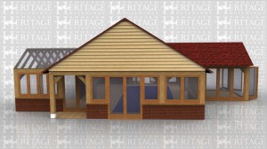 This swimming pool enclosure has a link which connects it to the house and an extra area to put a hot tub / jacuzzi. There is glass nearly all the way around including 4 sets of bi-folding glazed doors.