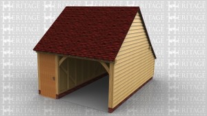 This 1 bay garage has one open car parking space and a small store / workshop enclosed by a partition and solid single door.