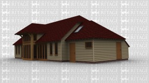 An oak framed pool enclosure with full height glazing to the front of building and a midstrey above with extra glazing to allow maximum sunlight. Main building has single windows as well whilst the studio/changing room conected to the building has roof lights.