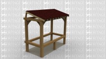 A simple single bay oak frame lean to.