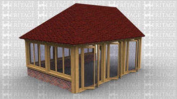 This is part of our new ‘Dallington’ range of Oak Framed garden rooms. This range combines our traditional oak frames with standard sized oak joinery so as to offer the best value for your money.