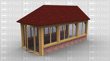 This is part of our new ‘Dallington’ range of Oak Framed garden rooms. This range combines our traditional oak frames with standard sized oak joinery so as to offer the best value for your money.