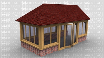 This is part of our new ‘Dallington’ range of Oak Framed garden rooms. This range combines our traditional oak frames with standard sized oak joinery so as to offer the best value for your money.