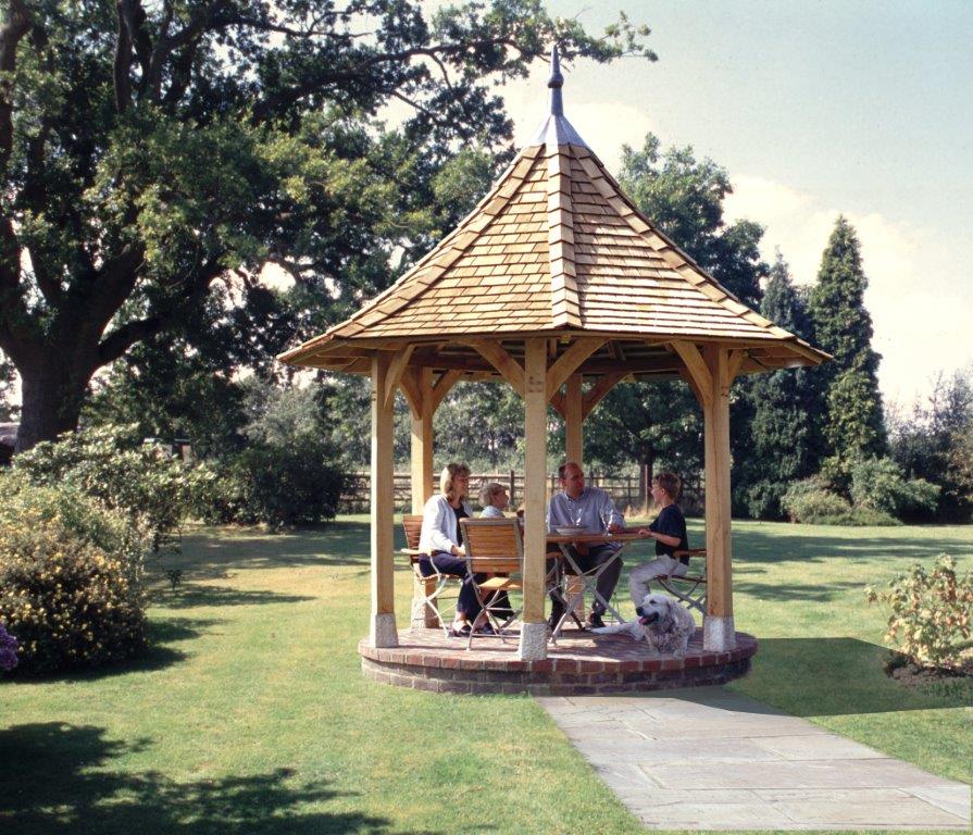 Kitchen Pergola with a family inside
