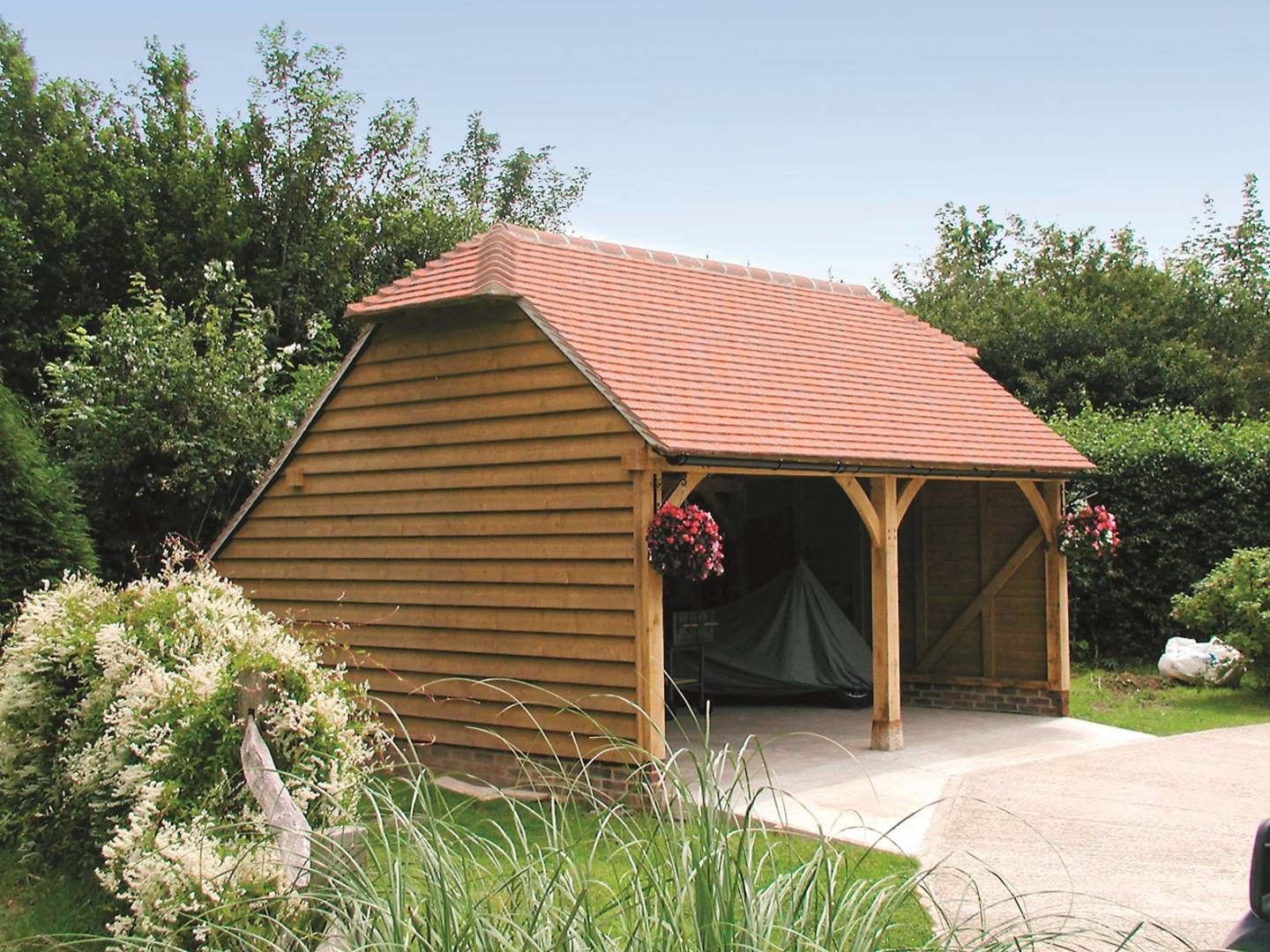 2 bak oak frame garage