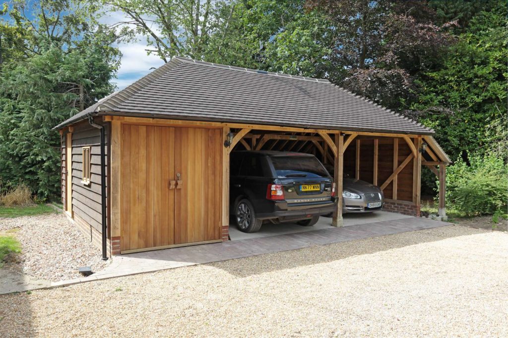 Three Bay Oak Frame Garage 2