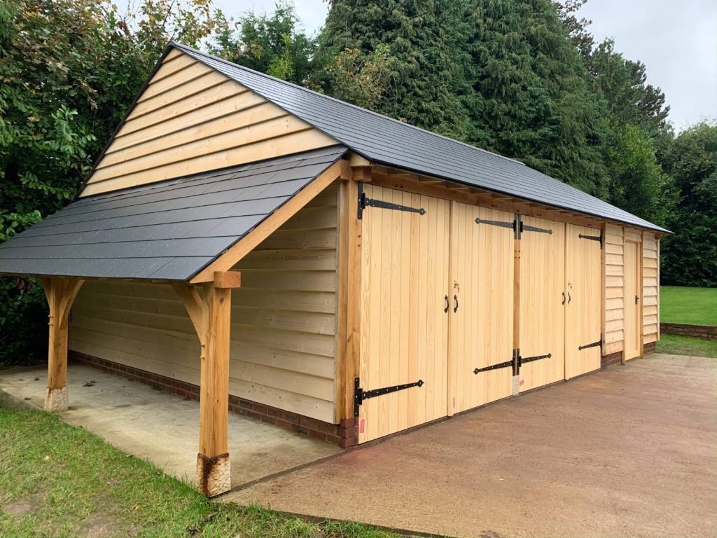 three bay lean to garage