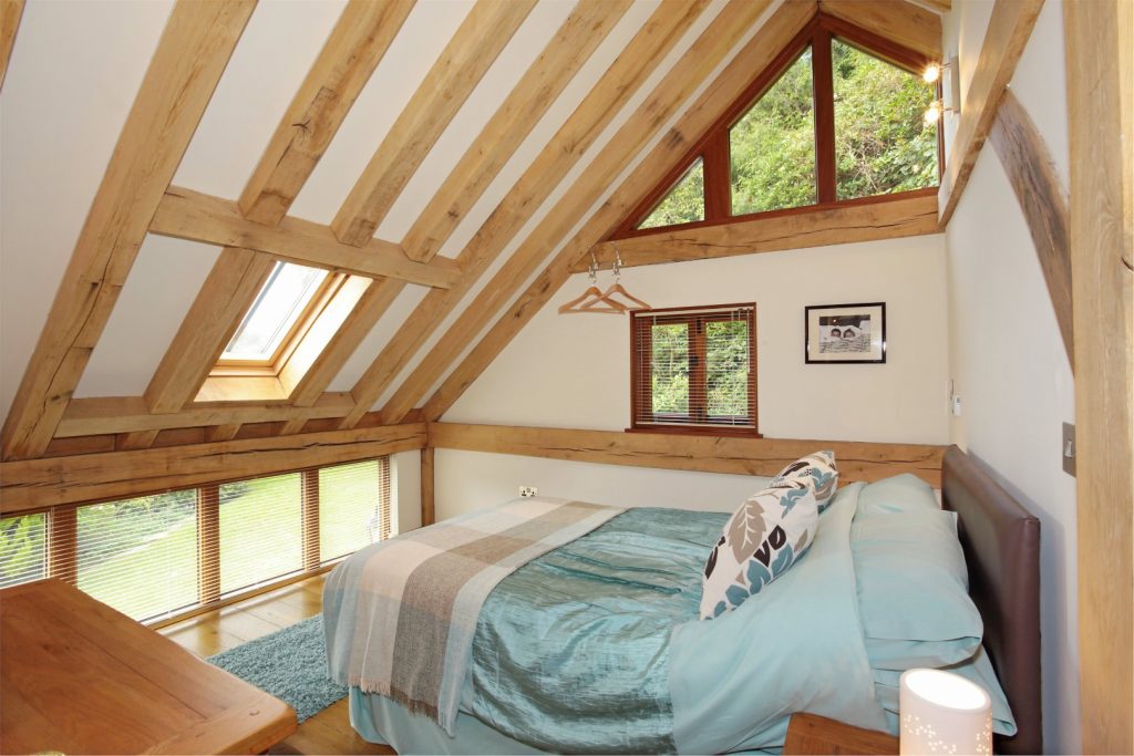 garage upper floor interior bedroom