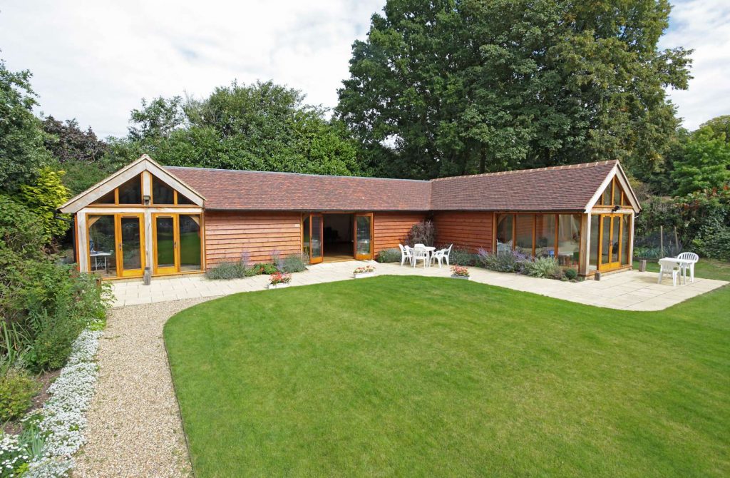 Wooden Frame Building with well maintained lawn