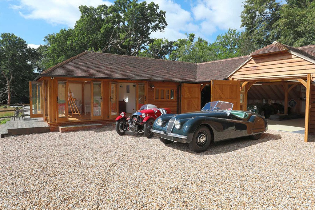 oak framed garage complex