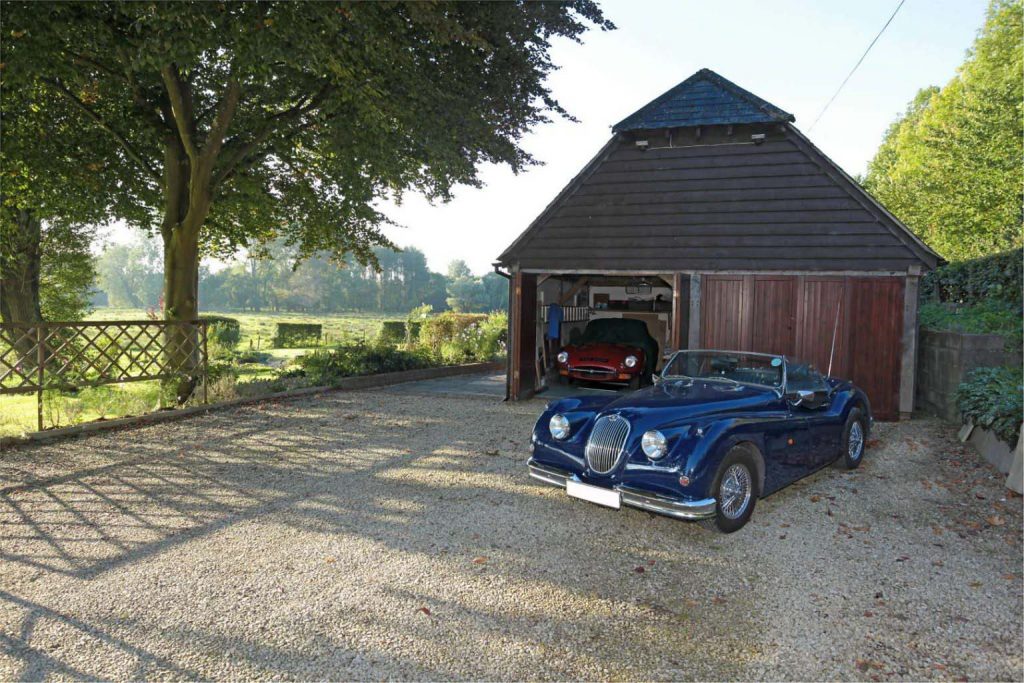 2 bay garage with room above