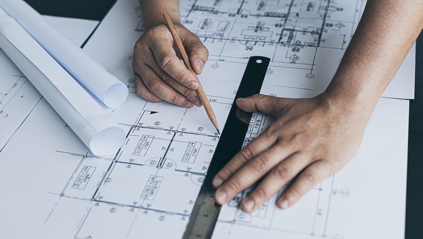 Architectural planning drawings